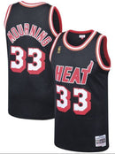 Men's Miami Heat Alonzo Mourning Mitchell & Ness Black 1996-97 Hardwood Classics Swingman Jersey