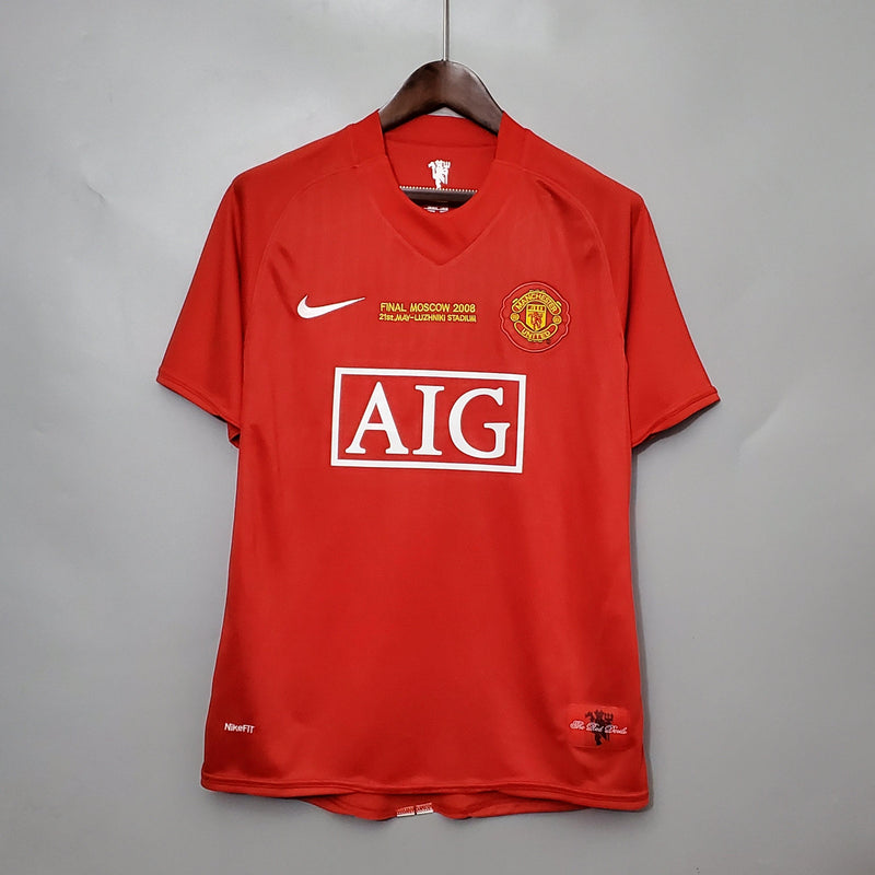 Camisa Retrô Manchester United 2007/08 Edition Champions League