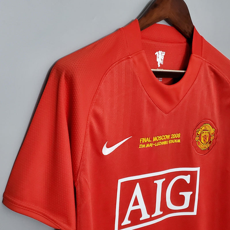 Camisa Retrô Manchester United 2007/08 Edition Champions League