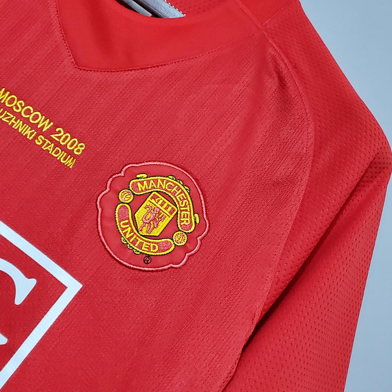 Camisa Retrô Manchester United 2007/08 Edition Champions League