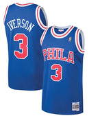 Men's Philadelphia 76ers Allen Iverson Mitchell & Ness Royal 1996-97 Hardwood Classics Swingman Jersey