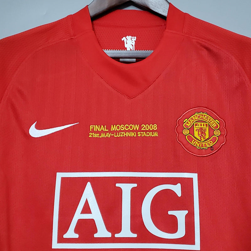 Camisa Retrô Manchester United 2007/08 Edition Champions League