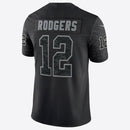 Aaron Rodgers Green Bay Packers Reflective Jersey Black