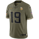 Adam Thielen Olive Minnesota Vikings 2022 Salute To Service Limited Jersey