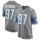 Aidan Hutchinson Silver Detroit Lions Game Jersey