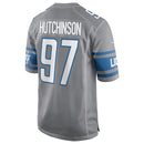 Aidan Hutchinson Silver Detroit Lions Game Jersey