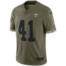 Alvin Kamara Olive New Orleans Saints 2022 Salute To Service Limited Jersey