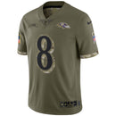 Baltimore Ravens Olive 2022 Salute To Service Limited Jersey