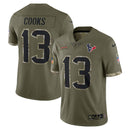 Brandin Cooks Olive Houston Texans 2022 Salute To Service Limited Jersey