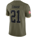 Carolina Panthers Olive 2022 Salute To Service Limited Jersey