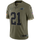 Carolina Panthers Olive 2022 Salute To Service Limited Jersey