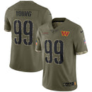 Chase Young Olive Washington Commanders 2022 Salute To Service Limited Jersey