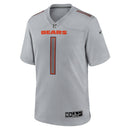 Chicago Bears Justin Fields Gray Atmosphere Fashion Game Jersey