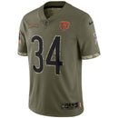 Chicago Bears Walter Payton Olive Salute To Service Retired Player Limited Jersey