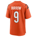 Cincinnati Bengals Joe Burrow Orange Game Jersey