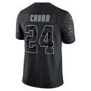 Cleveland Browns Nick Chubb Black RFLCTV Limited Jersey