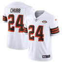 Cleveland Browns Chubb Nike White 1946 Collection Alternate Vapor Limited Jersey