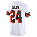 Cleveland Browns Chubb Nike White 1946 Collection Alternate Vapor Limited Jersey
