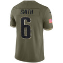 DeVonta Smith Olive Philadelphia Eagles 2022 Salute To Service Limited Jersey