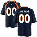 Denver Broncos Mile High Collection Navy Custom Game Jersey