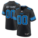 Detroit Lions Alternate Black Custom Game Jersey
