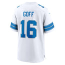 Detroit Lions Jared Goff White Game Jersey