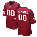Houston Texans Red Customized Alternate Game Jersey