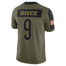 Joe Burrow Olive Cincinnati Bengals Salute To Service 2021 Limited Player Jersey