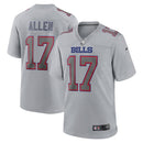 Josh Allen Buffalo Bills Gray Atmosphere Fashion Game - Jersey