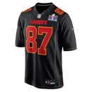 Kansas City Chiefs Travis Kelce Black Carbon Fashion Game Player Jersey