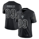 Los Angeles Rams Aaron Donald Black RFLCTV Limited Jersey