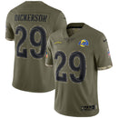 Los Angeles Rams Eric Dickerson Olive Salute To Service Retired Player Limited Jersey