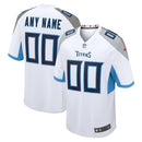 Men's Tennessee Titans White Custom Game Jersey