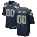 Men's Seattle Seahawks College Navy Custom Game Jersey