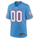 Tennessee Titans Light Blue Oilers Throwback Custom Game Jersey