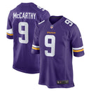 Minnesota Vikings J.J. McCarthy Purple 2024 NFL Draft First Round Pick Player Game Jersey
