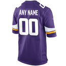 Minnesota Vikings Purple Custom Game Jersey