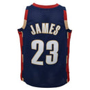 Youth Cleveland Cavaliers LeBron James Mitchell & Ness Navy 2008-09 Hardwood Classics Swingman Jersey