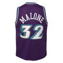 Youth Utah Jazz Karl Malone Mitchell & Ness Purple 1996-97 Hardwood Classics Swingman Jersey