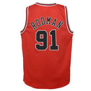 Youth Chicago Bulls Dennis Rodman Mitchell & Ness Red 1995-96 Hardwood Classics Swingman Jersey
