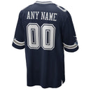 Navy Dallas Cowboys Custom Game Jersey