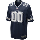 Navy Dallas Cowboys Custom Game Jersey