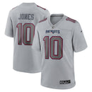 New England Patriots Mac Jones Gray Atmosphere Fashion Game Jersey