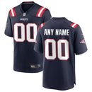 New England Patriots Navy Custom Game Jersey