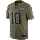 New England Patriots Olive 2022 Salute To Service Limited Jersey