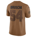 New England Patriots Tedy Bruschi Brown 2023 Salute To Service Retired Player Limited Jersey