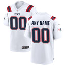 New England Patriots White Custom Game Jersey