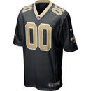 New Orleans Saints Nike Black Custom Game Jersey