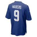 New York Giants Malik Nabers Royal 2024 NFL Draft First Round Pick Player Game Jersey