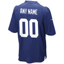 New York Giants Nike Royal Blue Custom Game Jersey